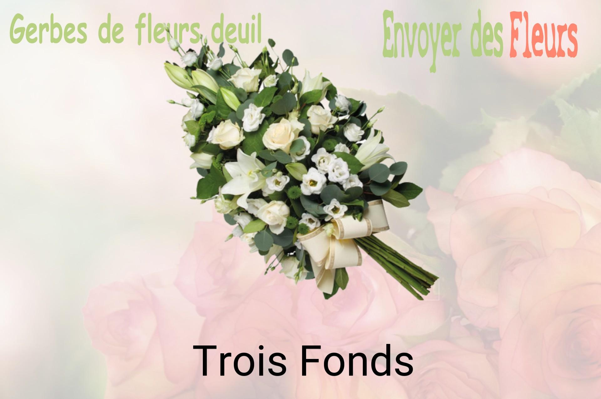 Gerbe de fleurs de deuil livrée à Trois-Fonds